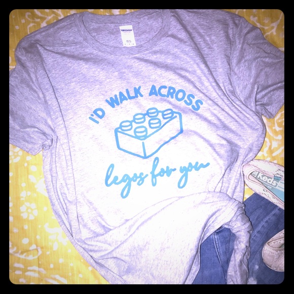 Tops - WALK ACROSS LEGOS 😆 shirt unisex size XL